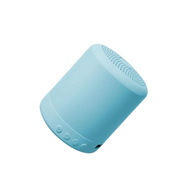 Injueey Mini altavoz inalámbrico portátil recargable compatible con Bluetooth tarjeta de memoria altavoz HiFi caja de sonido para el hogar Cables de audio/vídeo Azul