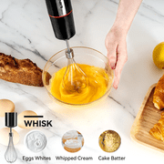 LINKChef Immersion Blender, 1000W 20-Speed 5-in-1 Hand Blender with Turbo Mode, Scratch-Resistant Stick Blender for Baby Food, Ice & Smoothie(Black)