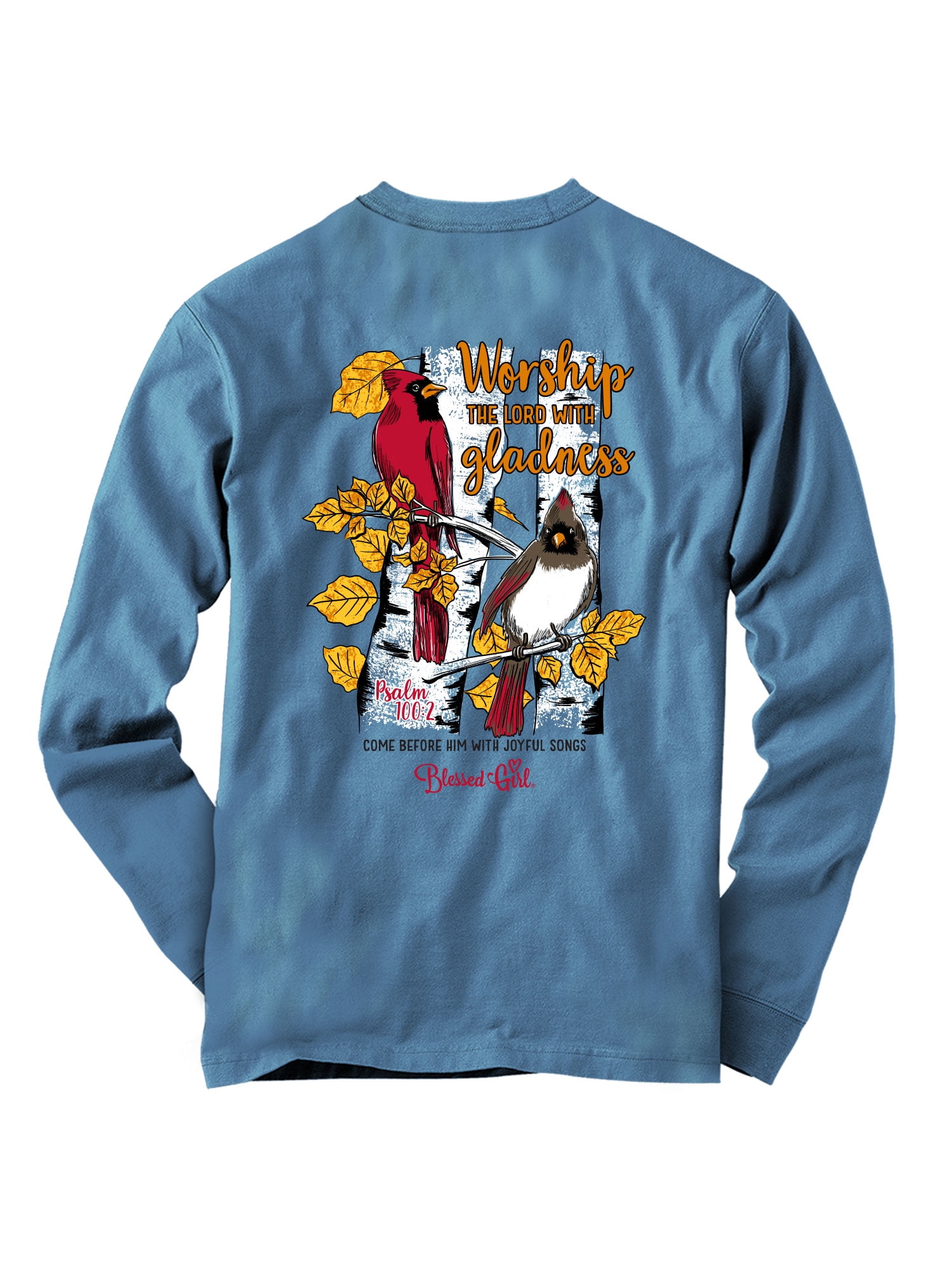 Blessed Girl Womens Long Sleeve T-Shirt Cardinals -Large