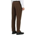 thumbnail image 3 of INSPIRE CHIC Men's Dress Pants Classic Fit Flat Front Solid Color Prom Trousers 38 Brown, 3 of 6