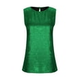 thumbnail image 3 of Hvyesh Women's Metallic Tank Top Trendy Round Neck Sleeveless Shirt Casual Summer Crop Tops, 3 of 8