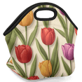thumbnail image 2 of Herdesigns Tulip Flower Insulated Lunch Bag Neoprene Lunch Box for Women Men Soft Cooler Bag Colorful Floral Washable Lunch Tote for Work Outdoor Picnic, 2 of 7