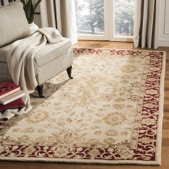 SAFAVIEH Anatolia Simon Floral Area Rug, Ivory/Red, 5' x 8'
