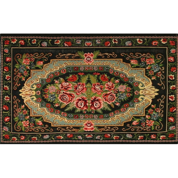 Ahgly Company Indoor Rectangle Traditional Red Medallion Area Rugs, 3' x 5'