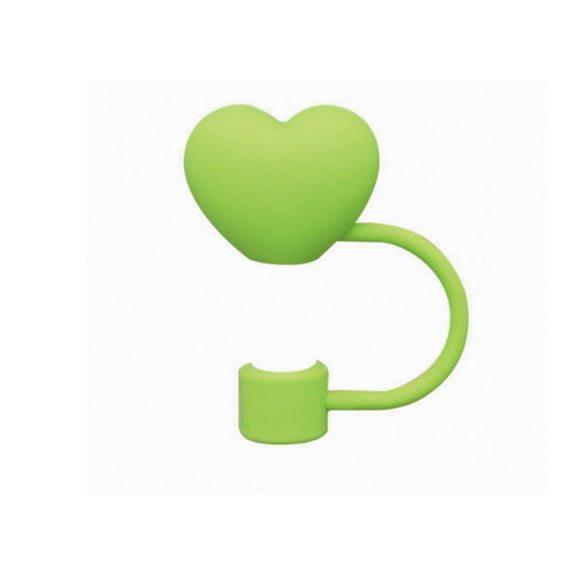 CCOCC Straw Toppers,Perfect Fit Heart-Shaped Straw Covers for 10mm Straws,Fresh Silicone Straw Covers,Dustproof & Leak-Proof Straw Caps