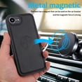 thumbnail image 5 of for iPhone 16e Case Detachable Magnetic Wallet Case with Card Holder, 2 in 1 PU Leather Flip Folio Case with Kickstand Wrist Strap Shockproof Protective Phone Case Cover for iPhone 16e, Black, 5 of 7