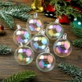 thumbnail image 3 of Clear Christmas Balls,Clear Christmas Baubles, 12PCS Shatterproof Clear Iridescent Ornaments Balls, Plastic Hanging Christmas Balls for Holiday Party Christmas Tree Decorations (12 Pcs, 2 Inch), 3 of 7