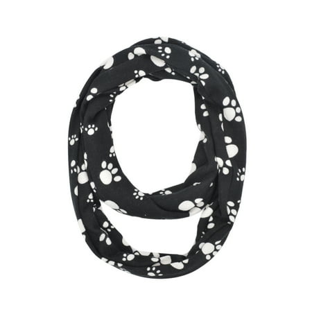 Scarf Dog Clothing - Premium Dog Paw Print Infinity Loop Circle Scarf