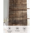 thumbnail image 6 of Old Wooden Board Sheer Curtains 45 Inch Length 2 Panels Set for Living Room/Bedroom, Country Farmhouse Wooden Planks Brown Kitchen Curtains Grommet Semi-Sheer Curtains Window Treatments 42"x45"x2, 6 of 7