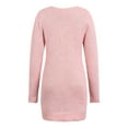 thumbnail image 4 of DYMADE Womens Zipper V Neck Long Sleeve Knitted Bodycon Slim Mini Dress, 4 of 4