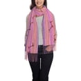 thumbnail image 4 of Foulard à Franges pour Femmes, Châle Long Rose de Printemps, Léger et Chaud, 4 of 6