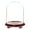 Red Wood Veneer Base, variant on Plymor 11.75" x 15" Glass Display Dome Cloche (Black Wood Veneer Footed Base)