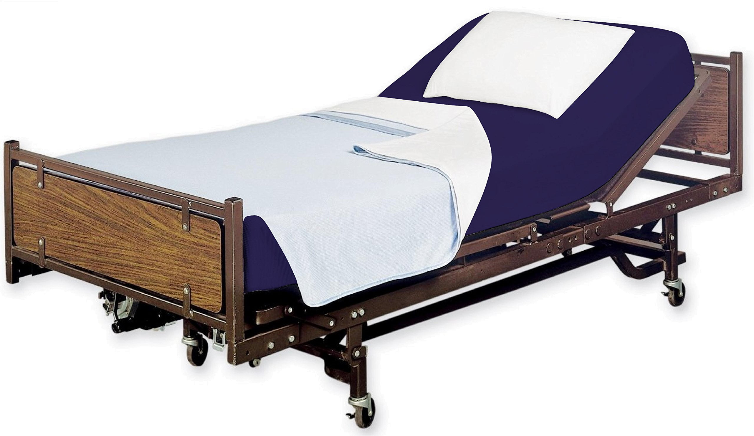 Lenenz Hospital Bed Sheet - Soft Jersey Twin Fitted Sheets 2 Pack - Knitted Fitted Hospital Bed Sheets - 36
