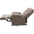 thumbnail image 4 of Manual Recliner Chair with Soft Padded Headrest and Armrest, Soft Woven Fabric Living Room Chair Home Theater Lounge Seat, Modern Leisure Recliner Chair for Living Room Office, Light Brown, 4 of 8