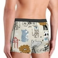 thumbnail image 3 of Goofa Hand Drawn Animals Printed Men's Boxer Briefs Underwear, Moisture-Wicking Underwear, Trunk,Soft and Breathable Cotton Underwear-, 3 of 9
