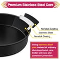 thumbnail image 3 of Cak Pan St of 4 (4 inch/6 inch/8 inch/9½ inch), Nonstick Round Baking Cak Pans for Tir Birthday Wdding Cak, Stainlss Stl Cor & Non-Toxic Coating, 2 Inch Dp (Black), 3 of 7