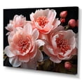 thumbnail image 2 of Designart "Delightful Pink Peony Garden" Peonies Canvas Art Print, 2 of 7
