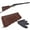 Coffee, variant on Rifle Buttstock Leather Cover Sleeve with Rifle Ammo Holder For Right Handed .357 .30/30 .38
