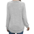 thumbnail image 3 of Fantaslook Lightweight Sweatshirts for Women Long Sleeve Crew Neck Tops Casual Curved Hem Shirts, 3 of 7