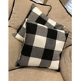 thumbnail image 2 of Outdoor Farmhouse Buffalo Plaids Throw Pillow Covers 18x18 Set of 2 Black White Decorative Classroom Front Porch Classic Decor Retro Boho Cushion Cases Fall Home Rustic Check for Couch Patio, 2 of 5