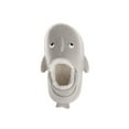 thumbnail image 4 of FOAMWALK Toddler Boy's Novelty Clogs with Sherpa and Fur Lining - Cute Shark and Dog Clogs for Toddler, Gray, 11-12, 4 of 9
