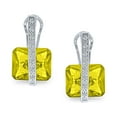thumbnail image 2 of Bling Jewelry Womens Set of 2 Art Deco Multicolor Square CZ Dangle Chandelier Earrings Silver Plated, 2 of 5