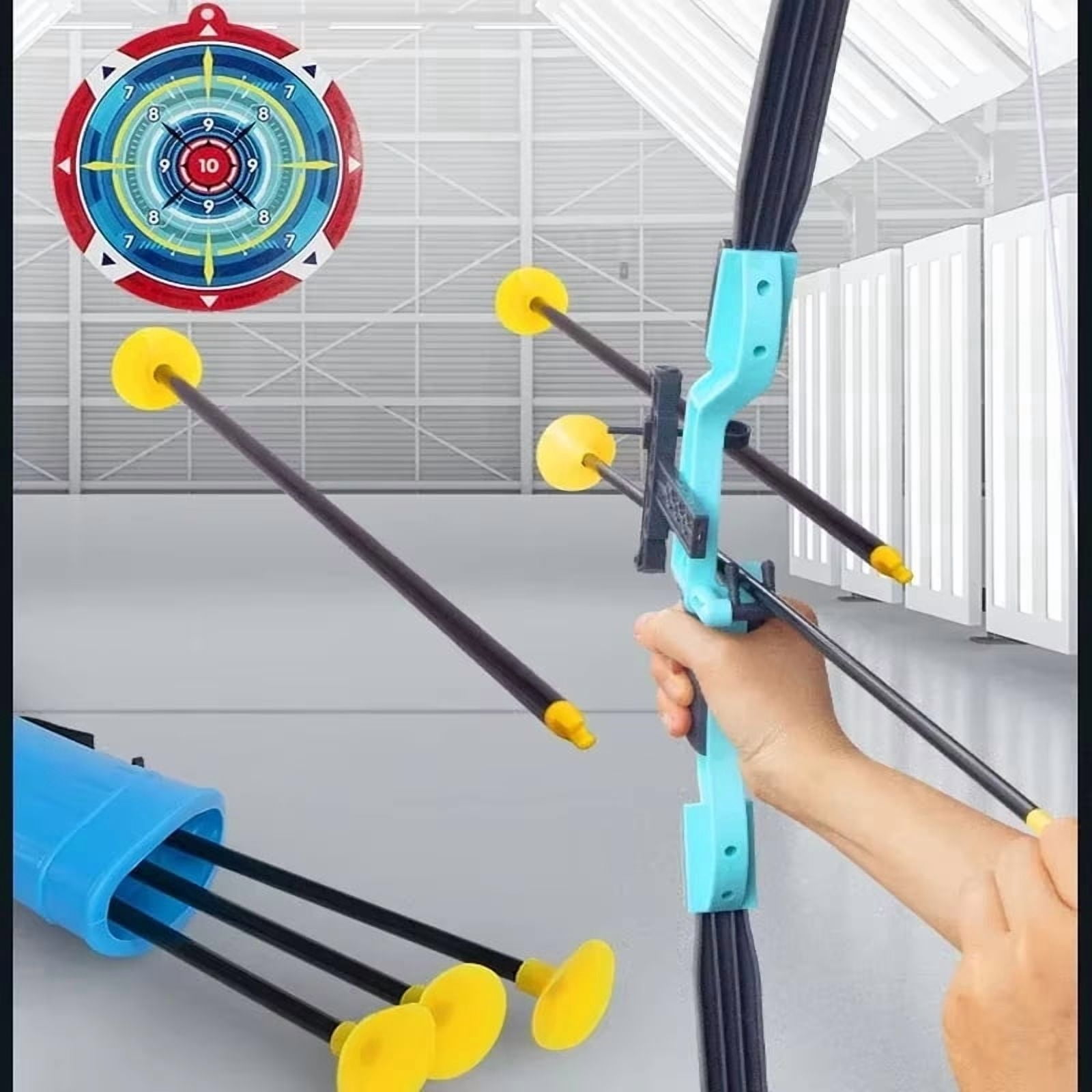Kids Bow and Arrow Set Outdoor Archery Toy with Suction Cup Arrows – Safe Shooting Game for Ages 4-12 & Family Fun(ORANGE)