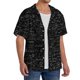 thumbnail image 2 of Balery Chemistry Formulas 3 Camisa Casual de Manga Corta con Botones para Hombre, Texturizada, Estilo Cubano, para Playa, Verano-3X-Large, 2 of 5