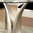 thumbnail image 5 of Furniture of America Lopez 5-Piece Oval Stainless Steel Dining Set in Silver, 5 of 6