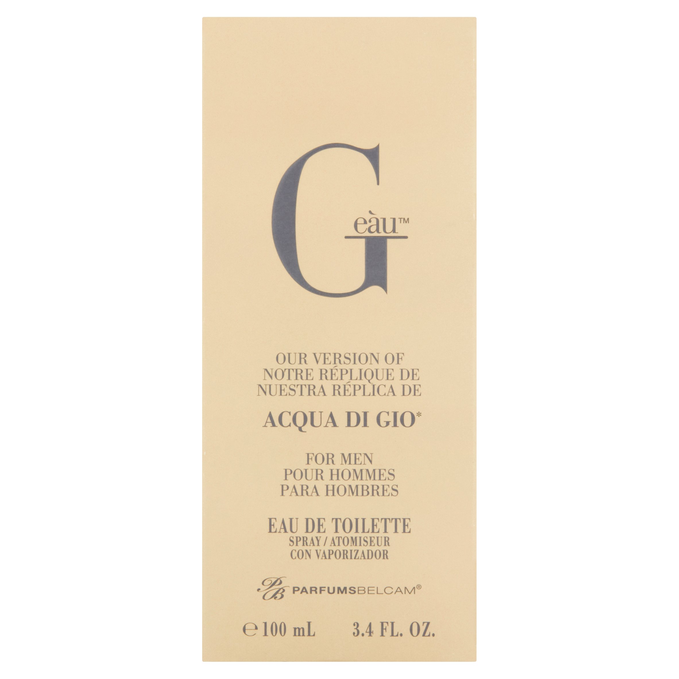 Parfums Belcam G Eau Eau De Toilette, Cologne for Men, 3.4 Fl oz - image 3 of 4