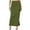 Army Green, variant on Sundresses for Women LEBONYARD Women's Skirt with Tiered Ruffles,Fall Fashion Women Casual Comfortable Wrap Buttocks Mid-Calf Skirt Red S