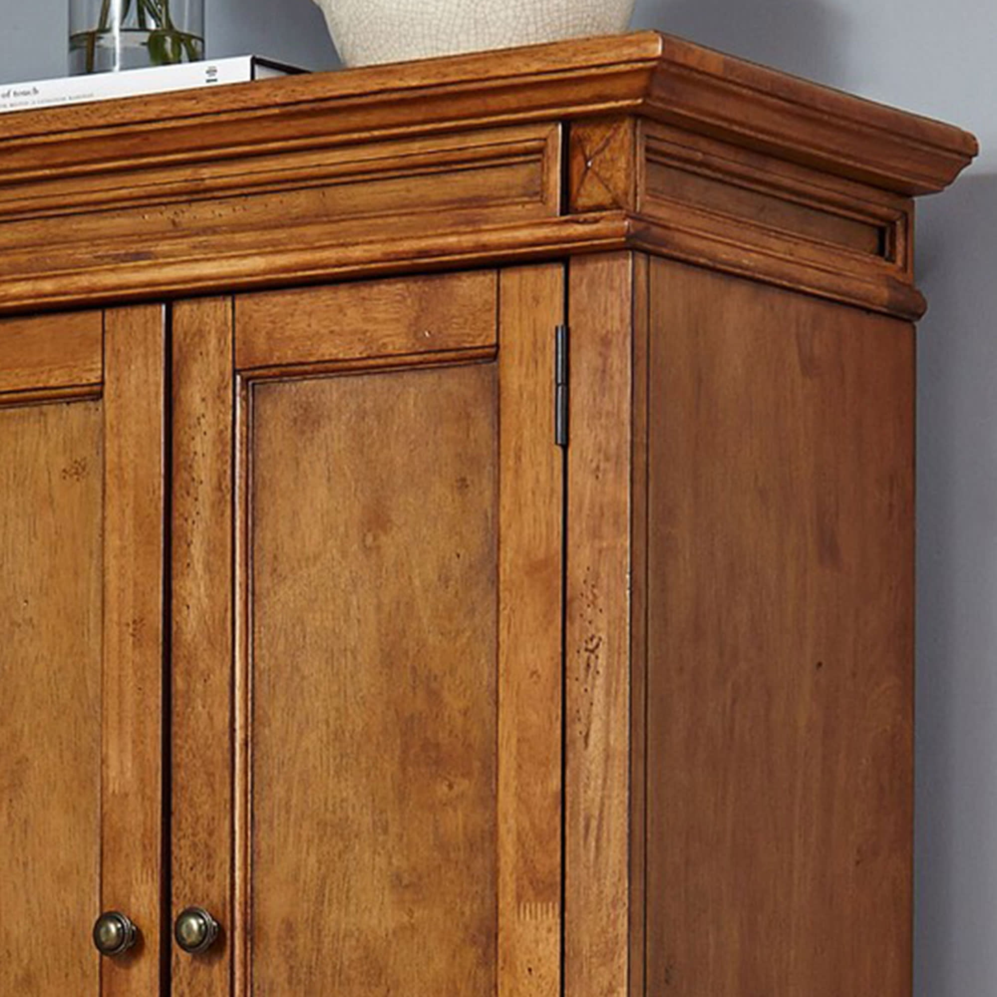 Homestyles Americana Wood Kitchen Pantry in Brown Walmart