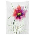 thumbnail image 3 of Ambesonne Watercolor Tablecloth Rectangular Table Cover, Floral Blossom Art, 52"x70", Dark Green Fuchsia Red, 3 of 4