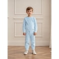 thumbnail image 4 of Miaouyo 1-5T Kids Baby Boy 2 Piece Fall Outfits Fashionable Solid Color Long Sleeve Crew Neck Tops and Elastic Waist Pants Set, 4 of 9