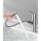 thumbnail image 1 of Grifo de baño moderno, grifo mezclador de baño de latón con rociador extraíble, grifo de lavabo para encimera, caliente a, 1 of 5