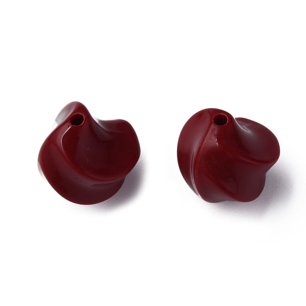 500gs Opaque Acrylic Beads Twist Mixed Color 14.5x14x14mm Hole: 1.6mm about 390pcs/500gDIY
