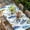Blue, variant on Watercolor Botanical Table Cloths for 6 Foot Rectangle Tables, Blue Yellow Leaves Floral Plants Spring Patio Waterproof Elastic Fitted Tablecloths, Washable Rectangular Table Cover for Camping