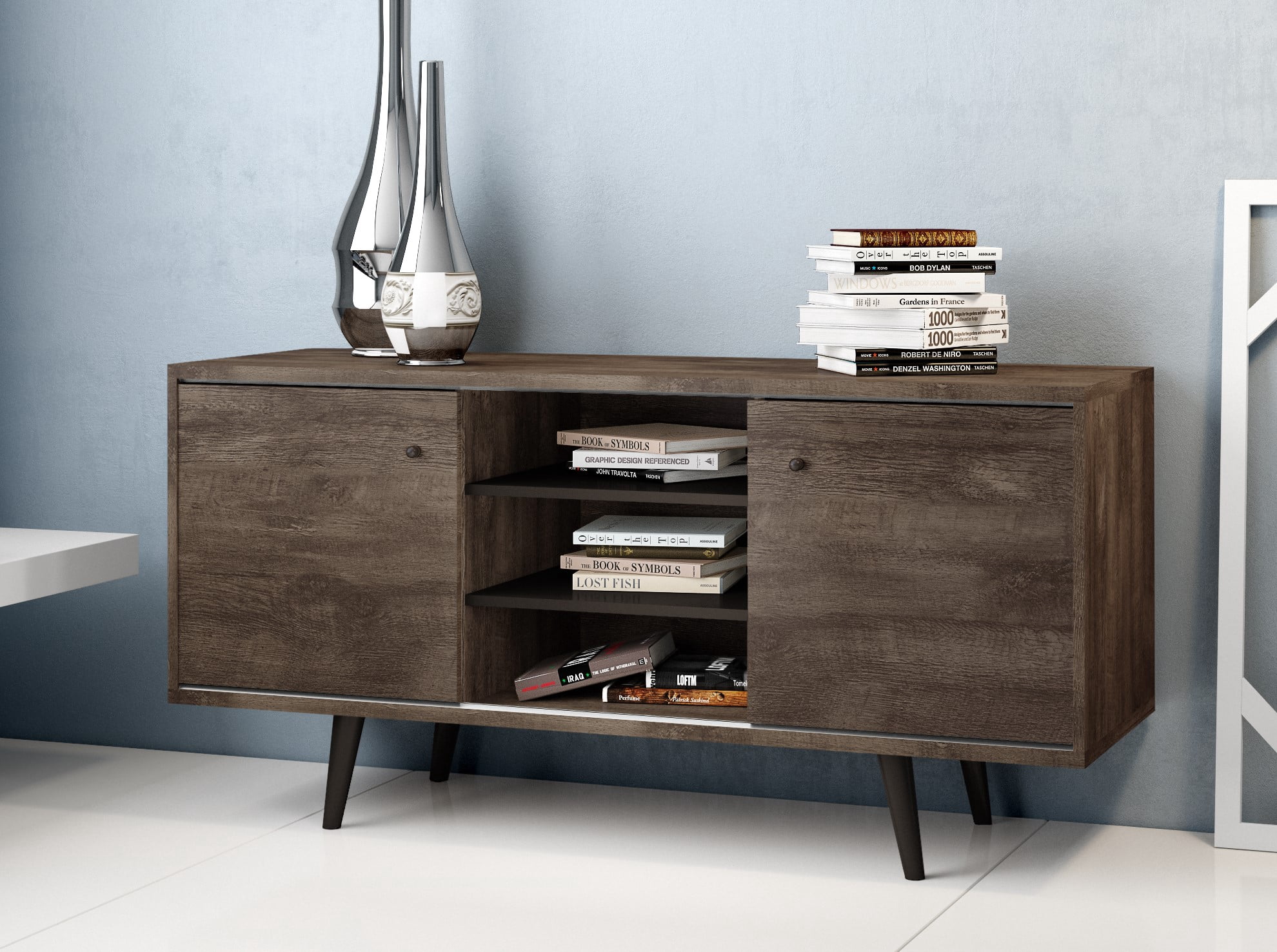 Midtown Concept Milano 3-Shelf TV-Stand (Up to 70inch TVs)