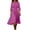 Hot Pink, variant on Women’s Fit and Flare 3/4 Sleeve Midi Dress Cotton Linen Blend Elastic Waist Pull On