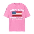 thumbnail image 2 of Happy 250th Birthday USA Shirt Men Patriotic American Flag Graphic T Shirt Casual Short Sleeve America 250 Merchandise, 2 of 5