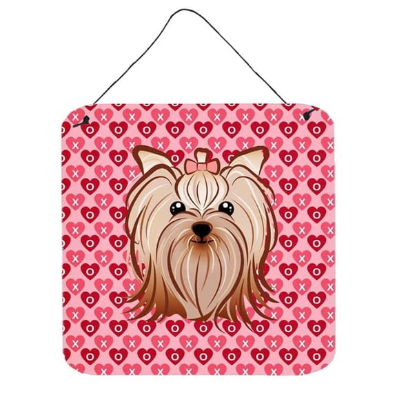 Yorkie Yorkishire Terrier Hearts Wall or Door Hanging Prints