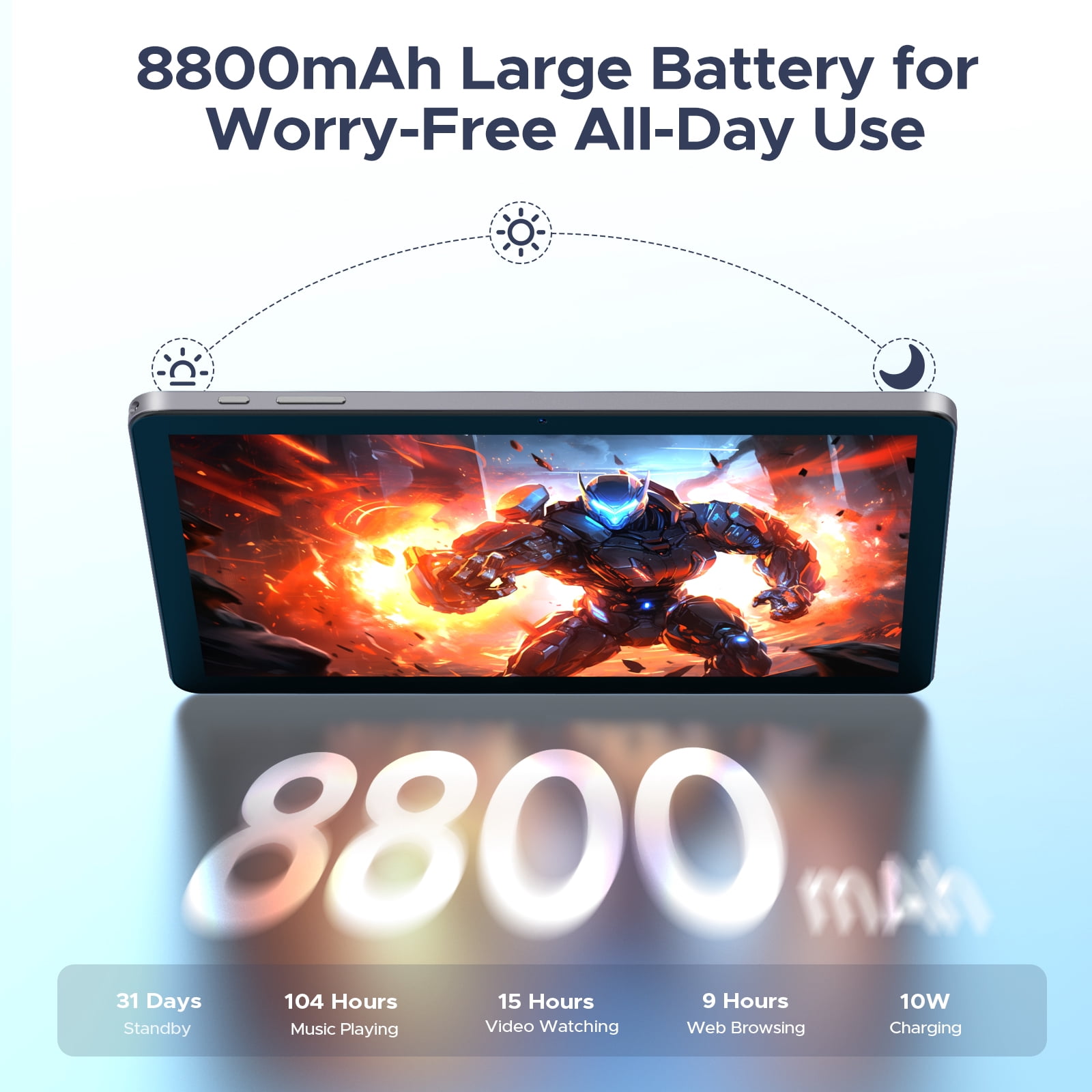 Aorlym P10 Pro Android 16 Tablet, 10 inch Tablets with Gemini AI, 120Hz, 48GB RAM+128GB ROM/2TB, Octa-Core T7250, 8800mAh, 13MP+5MP, 3.5mm Jack, Face ID, GPS, 5G WiFi, OTG, Keyboard pen