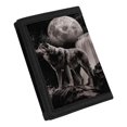 thumbnail image 2 of Uourmeti Trifold Card Wallet Moon Wolf Waterfall Print Lightweight Trifold Pocket Wallet for Holiday, Elastic Polyester Slim Kids Trifold Wallet, 2 of 5