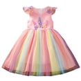 thumbnail image 1 of Lindo vestido de diseño para niña, falda de malla, falda de princesa, falda abullonada de primavera, falda de arcoíris con degradado, regalo para el Día del Niño, 1 of 6