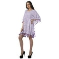 thumbnail image 3 of Moomaya Women's Short Tassel Kaftan Casual Swimwear Swimsuit Cover Up Short Beach Caftan Dress, 3 of 7