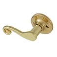 thumbnail image 2 of Honeywell Polished Brass Dummy Scroll Left Door Lever, 2 of 2