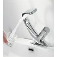 thumbnail image 6 of Black Faucet Bathroom Sink Faucets Hot Cold Water Mixer Crane Deck Mounted Single Hole Bath Tap Chrome Finished, 6 of 15
