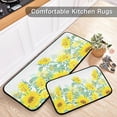 thumbnail image 5 of GZHJMY Blooming Sunflower -e Kitchen Rug,Set of 2 Decoration Non Skid Washable Soft Super Absorbent Anti Kitchen Floor Mats for Kitchen Office Laundry Room Bathroom (19"x27"+19"x47"), 5 of 7