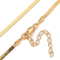 thumbnail image 2 of Brass Flat Snake Chain Necklaces for Women Real 18K Gold Plated 17.80~17.91 inch(45.2~45.5cm), 2 of 2
