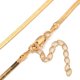 thumbnail image 2 of Brass Flat Snake Chain Necklaces for Women Real 18K Gold Plated 17.80~17.91 inch(45.2~45.5cm), 2 of 2